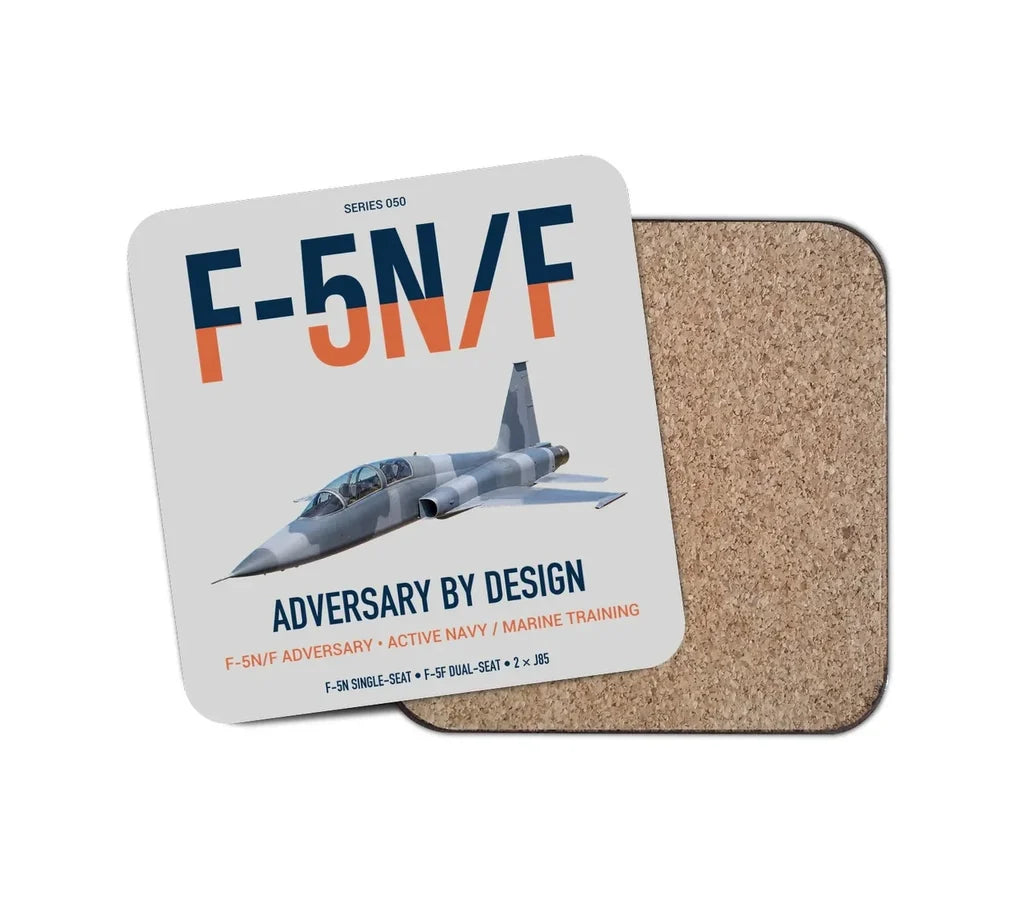 F-5N F Adversary design on light gray 1 piece coaster