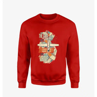 Thumbnail for The Grid Looks Different From Above design on red sweatshirt
