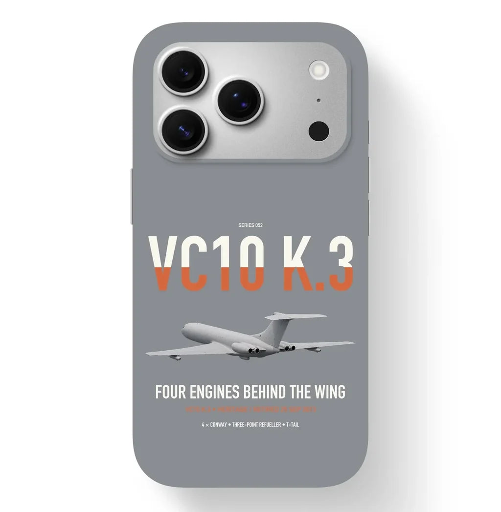 Vickers VC10 K.3 design on gray magsafe iphone case, for iPhone 17 Pro