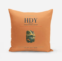 Thumbnail for Hat Yai International Airport (HDY) design on orange pillow