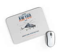 Thumbnail for Leonardo AW169 design on light gray rectangle mouse pad