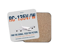 Thumbnail for RC-135V W Rivet Joint design on light gray 1 piece coaster
