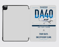 Thumbnail for Diamond DA40 design on light gray ipad tablet case