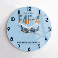 Thumbnail for F4F-4 Wildcat design on light blue no frame wall clock