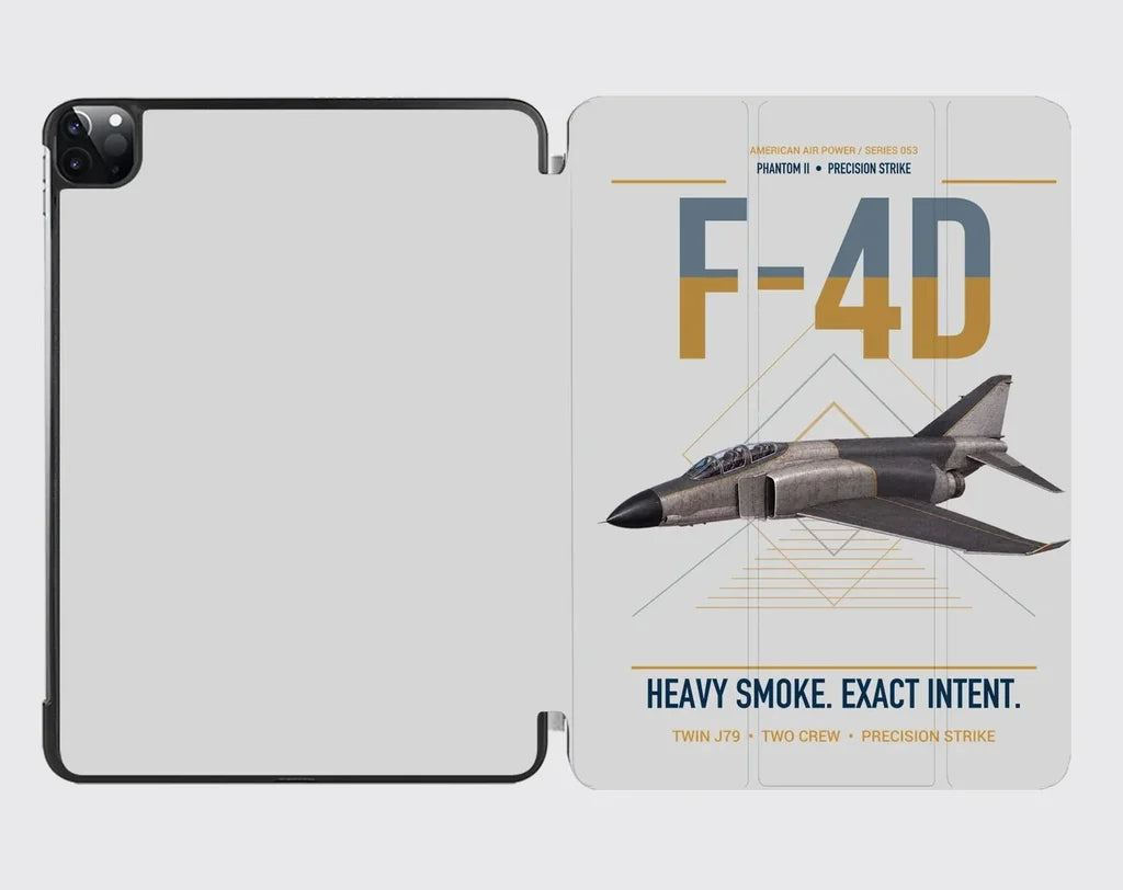 F-4D Phantom II design on light gray ipad tablet case