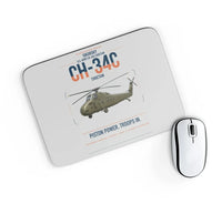 Thumbnail for Sikorsky CH-34C Choctaw design on light gray rectangle mouse pad
