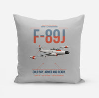 Thumbnail for F-89J Scorpion design on light gray pillow
