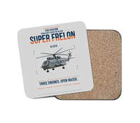Thumbnail for Sud Aviation SA 321G Super Frelon design on light gray 1 piece coaster