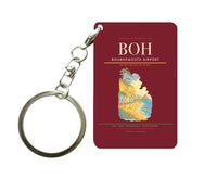 Thumbnail for Bournemouth Airport (BOH) design on dark red key chain