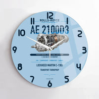 Thumbnail for AE 2100D3 design on light blue no frame wall clock