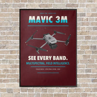 Thumbnail for DJI Mavic 3 Multispectral vertical canvas print - framed - dark red background
