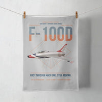 Thumbnail for F-100D Super Sabre design on light gray towel