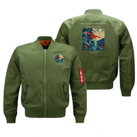 Thumbnail for VINTAGE G4148 - The Thunderstorm Detour - Bomber Jacket design on green