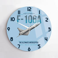 Thumbnail for F-106A Delta Dart design on light blue no frame wall clock