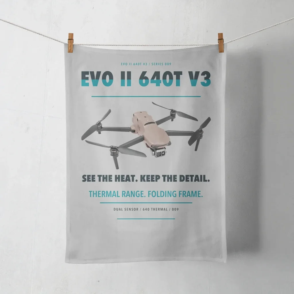 Autel EVO II Dual 640T V3 design on light gray towel