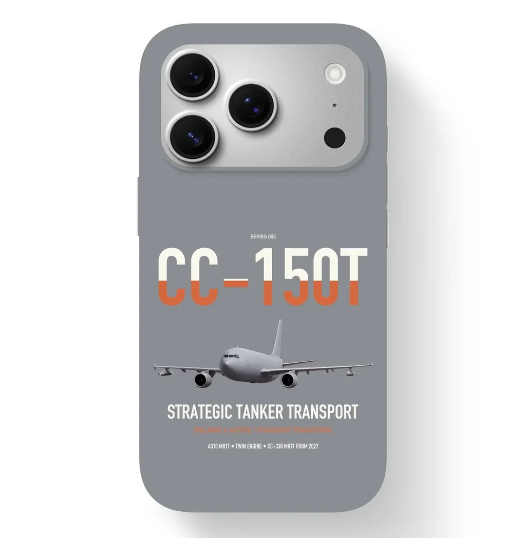 Airbus CC-150T Polaris design on gray magsafe iphone case, for iPhone 17 Pro