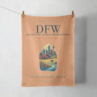 Thumbnail for Dallas Fort Worth International Airport (DFW) design on orange towel