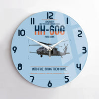 Thumbnail for Sikorsky HH-60G Pave Hawk design on light blue no frame wall clock