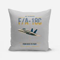 Thumbnail for F-A-18C Hornet design on light gray pillow