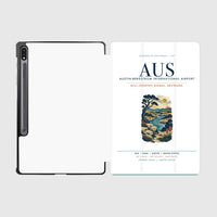 Thumbnail for Austin-Bergstrom International Airport (AUS) design on white samsung tablet tablet case