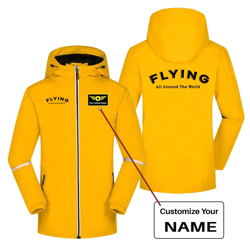 Flying All Around The World Rain Jacket - view 9