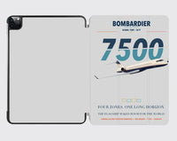 Thumbnail for Bombardier Global 7500 design on light gray ipad tablet case
