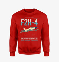 Thumbnail for F2H-4 Banshee design on red sweatshirt