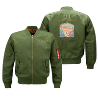 Thumbnail for Almería Airport (LEI) design on green bomber jacket