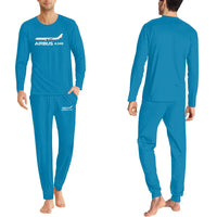 Thumbnail for The Airbus A340 men pajamas - Light Blue