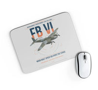 Thumbnail for de Havilland Mosquito FB VI design on light gray rectangle mouse pad