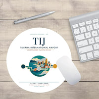Thumbnail for Tijuana International Airport (TIJ) design on white round mouse pad