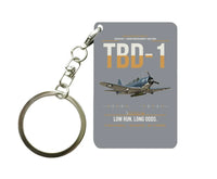 Thumbnail for TBD-1 Devastator design on gray designed key chain, double-side print