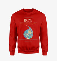 Thumbnail for Baghdad International Airport BGW Sweatshirt - Red