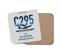 Thumbnail for Airbus C295 Firefighter design on light gray 1 piece coaster