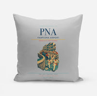Thumbnail for Pamplona Airport (PNA) design on light gray pillow