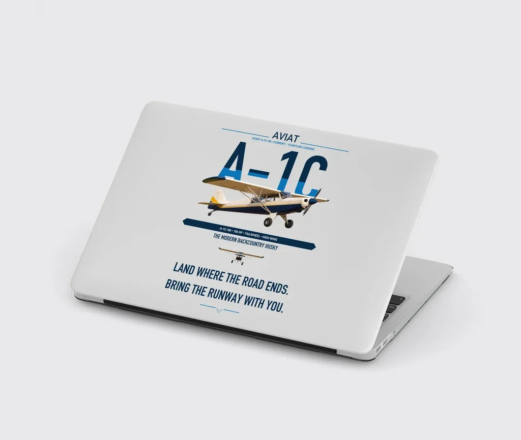 Aviat Husky A-1C-180 design on light gray MacBook case
