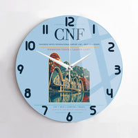 Thumbnail for Tancredo Neves International Airport (CNF) design on light blue no frame wall clock