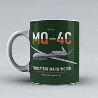 Thumbnail for MQ-4C Triton IFC-4 design on dark green ceramic mug, double-side print