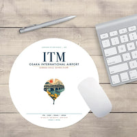 Thumbnail for Osaka International Airport (ITM) design on white round mouse pad