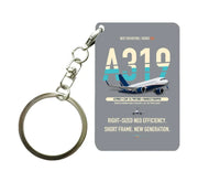 Thumbnail for Airbus A319neo Key Chain design on gray key chain