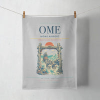 Thumbnail for Nome Airport (OME) design on light gray towel
