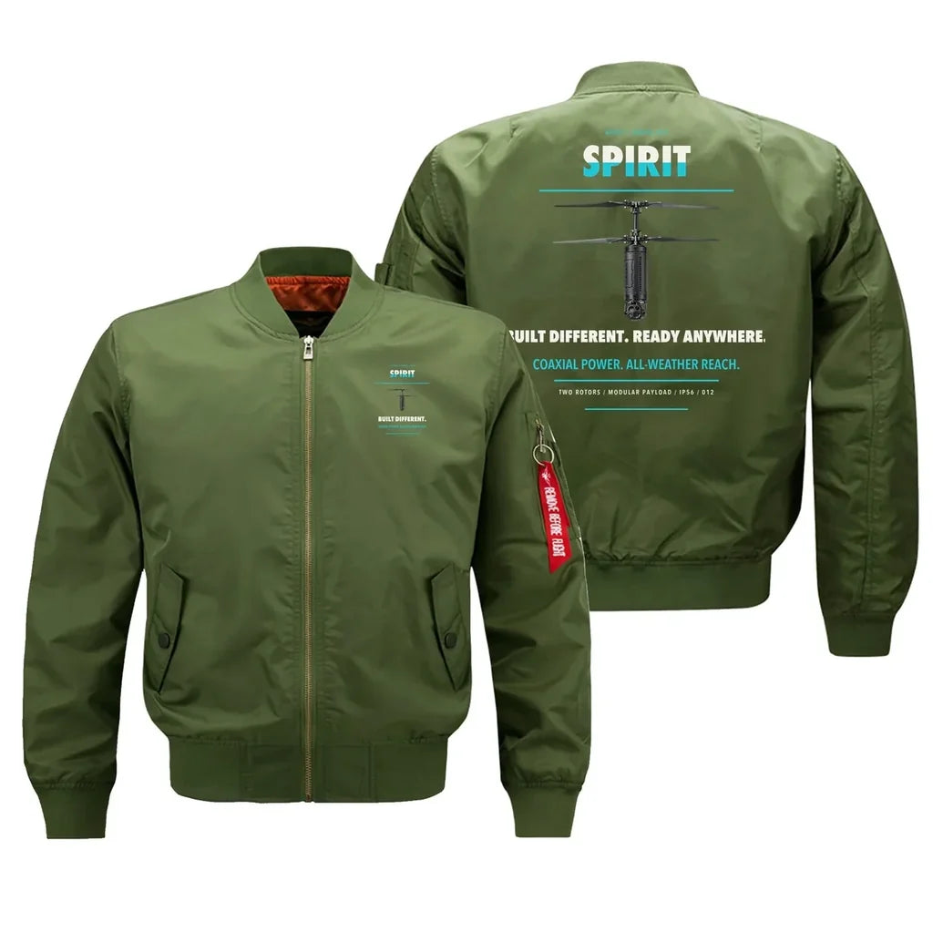 Ascent AeroSystems Spirit design on green bomber