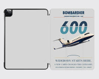 Thumbnail for Bombardier Challenger 600 design on light gray ipad tablet case