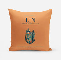 Thumbnail for Milano Linate Airport (LIN) design on orange pillow