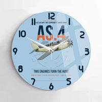 Thumbnail for Fairey Gannet AS.4 design on light blue no frame wall clock