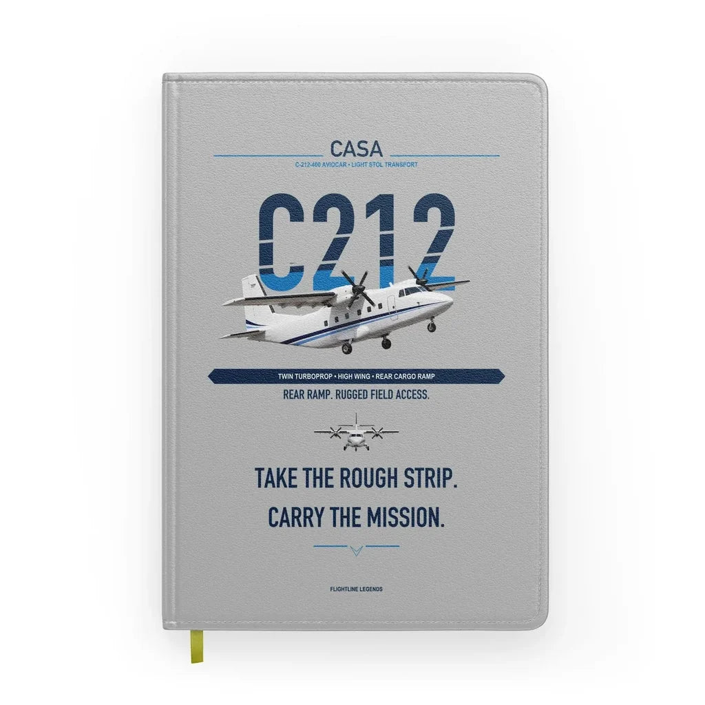 CASA C-212-400 Aviocar design on light gray notebook