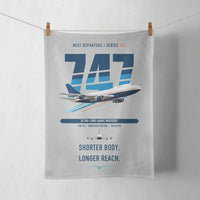 Thumbnail for Boeing 747SP design on light gray towel