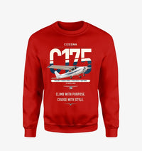 Thumbnail for Cessna 175 Skylark design on red sweatshirt