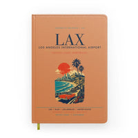 Thumbnail for Los Angeles International Airport (LAX) design on orange notebook