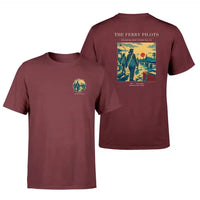 Thumbnail for VINTAGE G4503 - The Ferry Pilots - Double-Side T-Shirt design on darkred double side t shirt